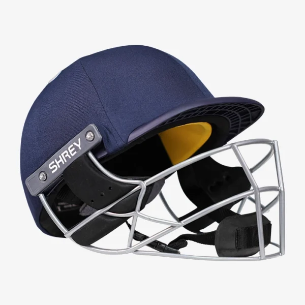 Shrey Elite Pro Stainless Steel (Fixed Visor) Navy